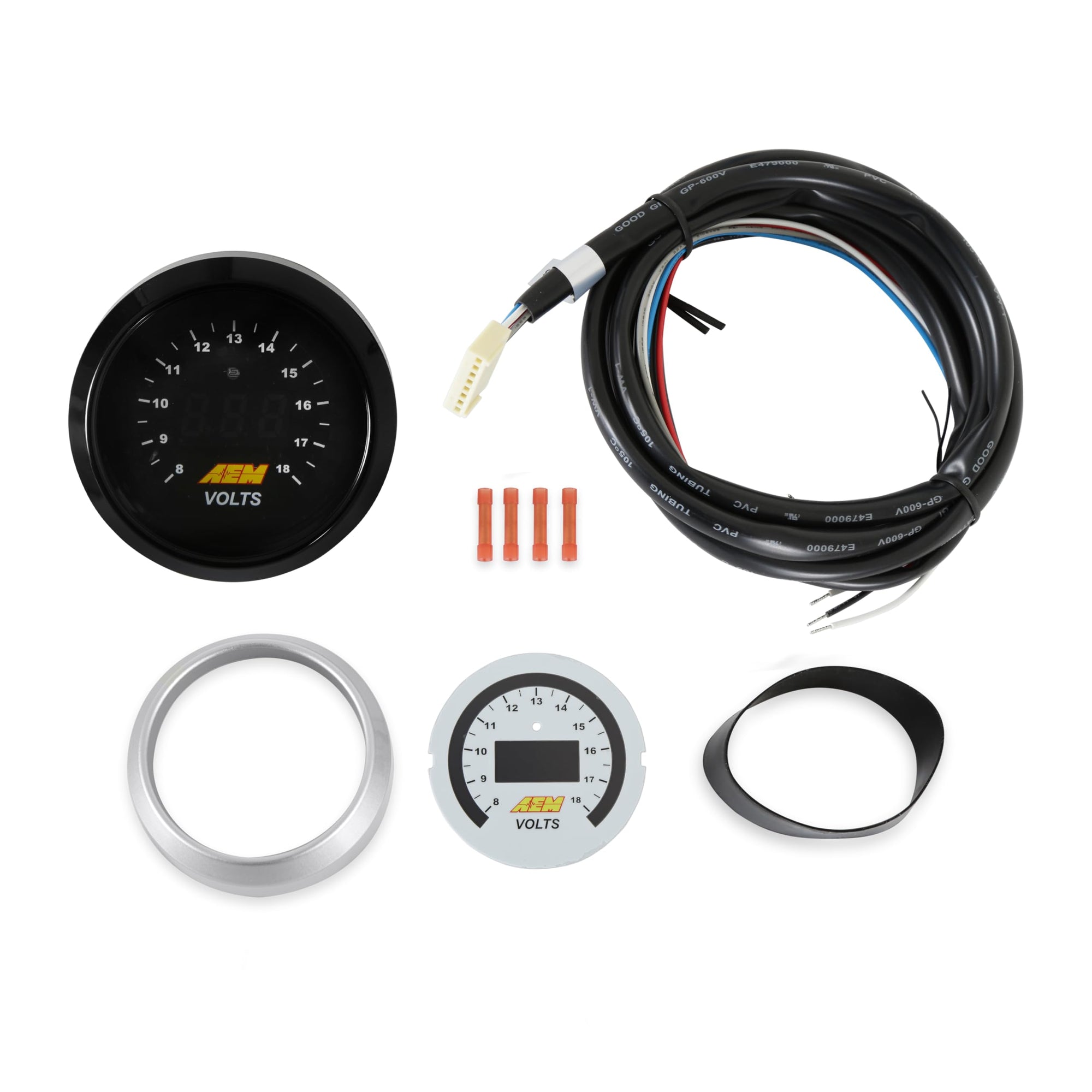 30-4400 AEM Voltmeter Gauge 8-18V
