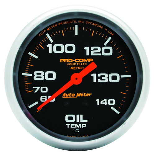 Auto Meter Pro-Comp 5441 Liquid-Filled Mechanical Oil Temperature Gauge