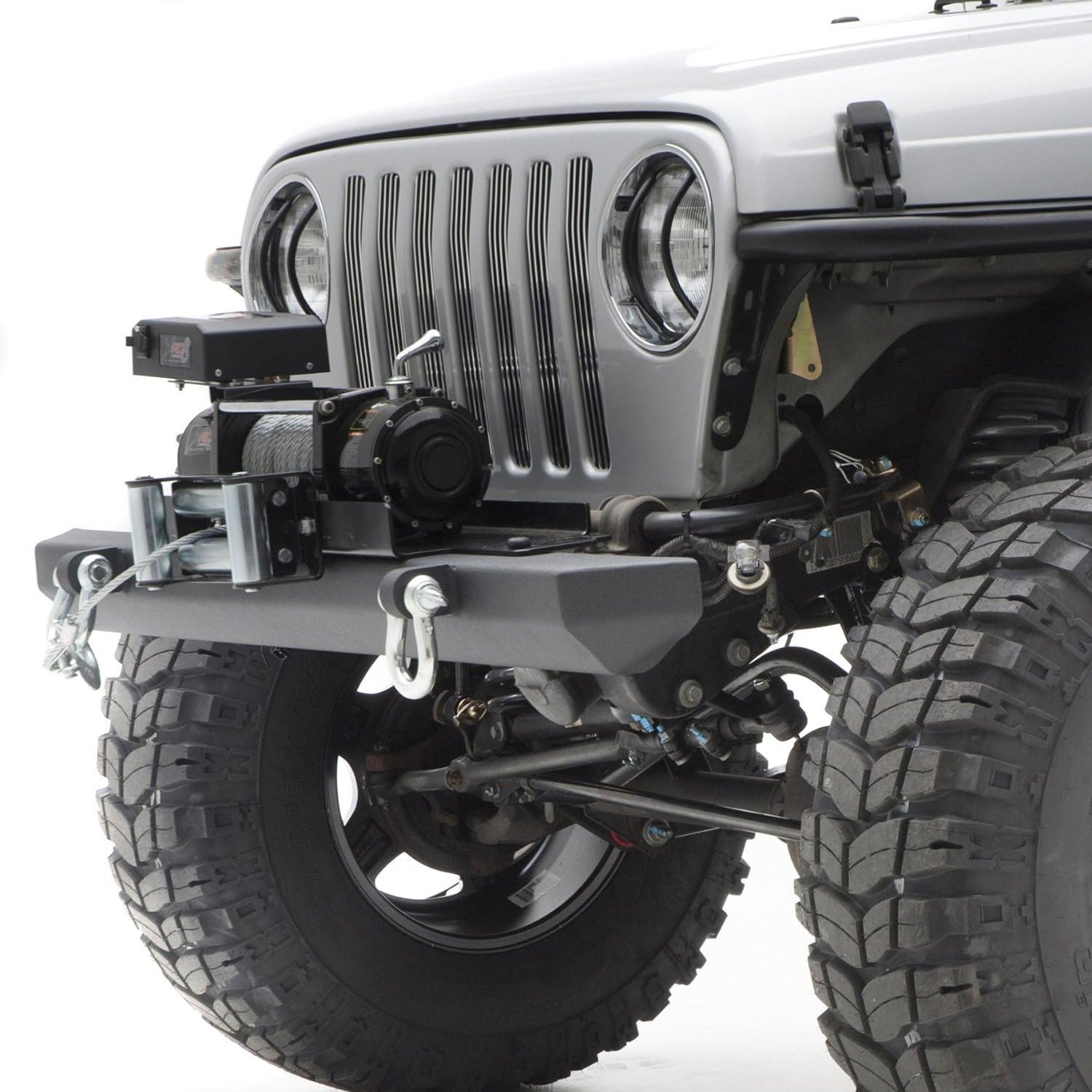 SRC Classic Smittybilt Front Bumper with D-Ring Mounts and Shackles for 1976-2006 Jeep® Wrangler TJ/YJ/LJ