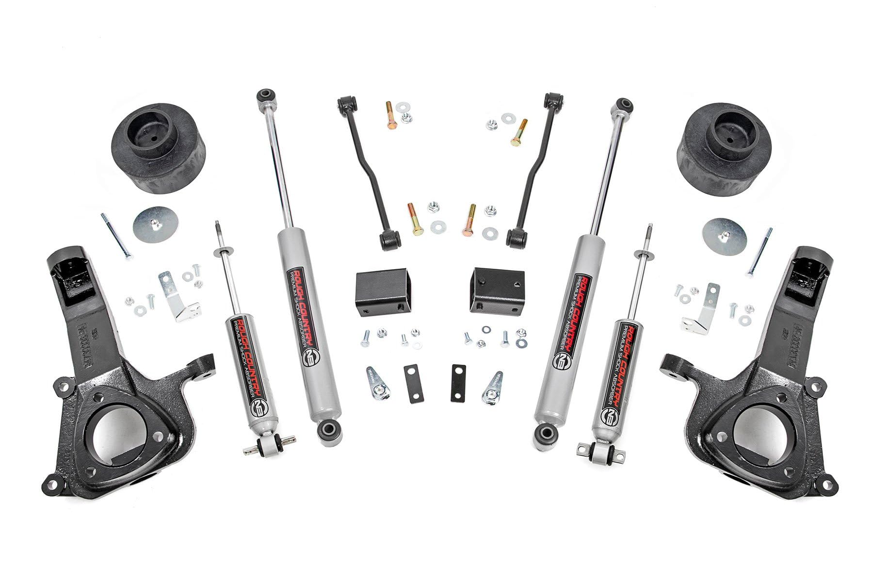 4" Rough Country Lift Kit w/ N3 Shocks for 2009-2018 Ram 1500 2WD - 30730
