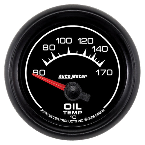 Auto Meter 2-1/16" 60-170 Degree C Short Sweep Electric Oil Temperature Gauge 5948-M