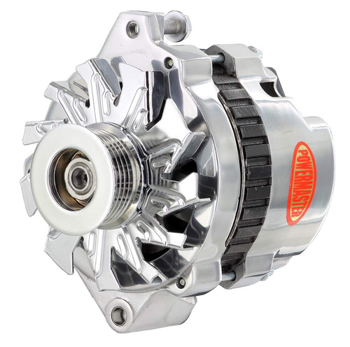 Alt GM CS130 Powermaster Polish 140A 6 grv Pulley Str MTG 6.14" 1-Wire or OE Hookup