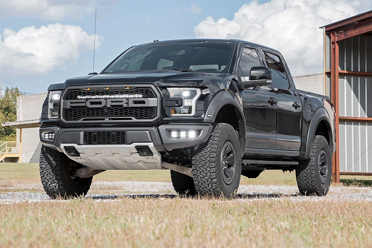 30" Rough Country Black Series DRL LED Grille Kit for 17-20 Raptor - 70701BLDRL
