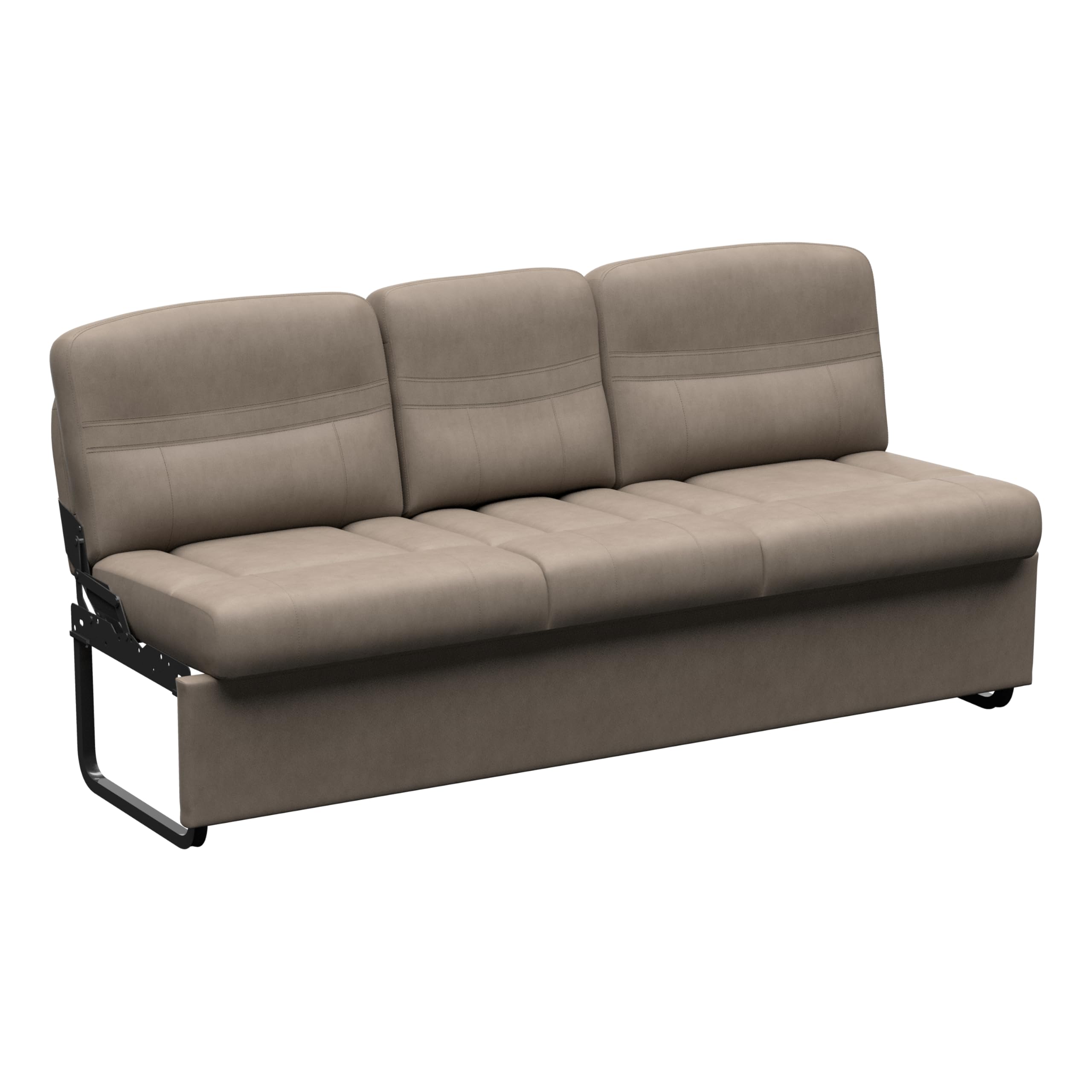 72" Thomas Payne Signature Driftwood RV Jackknife Sleeper Sofa with Matching Kickboard, Easy Transition, High-Density Foam Cushioning, Fold-Down Center, Dual Cupholders - 2024044413