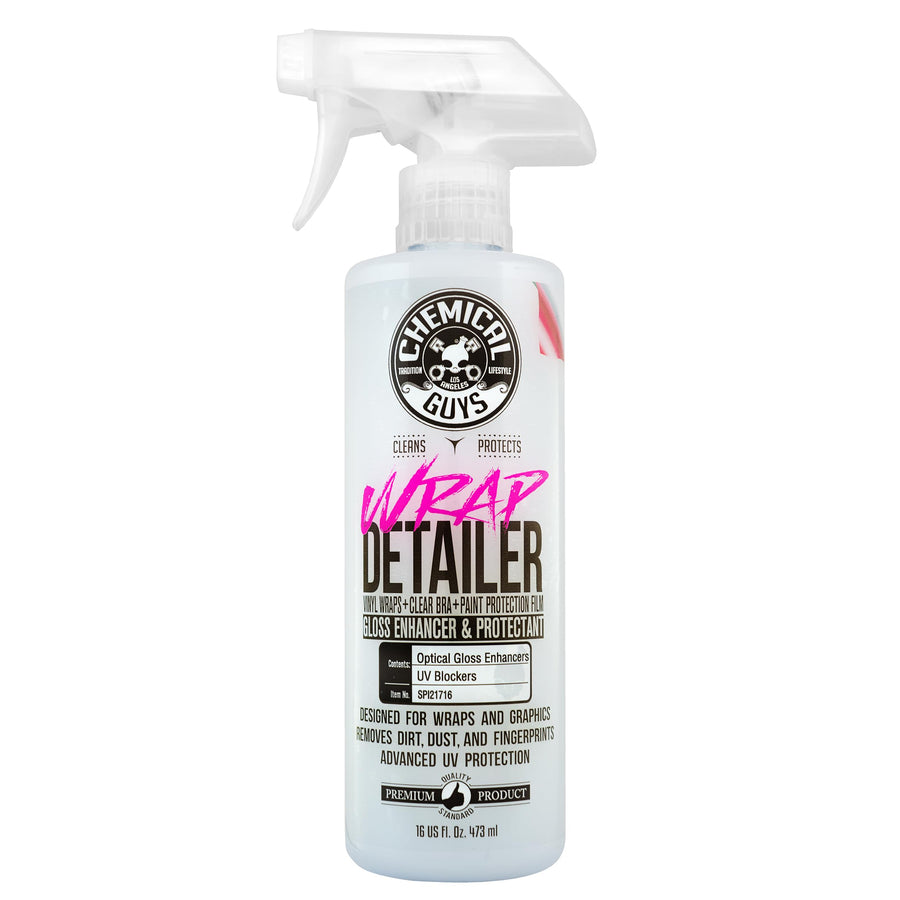 Wrap Detailer Chemical Guys Gloss Enhancer & Protectant - Quick Detailer Spray for Vinyl Wraps, Clear Bra, Paint Protection Film & Graphics, Cars, Trucks, and More - 16 fl oz