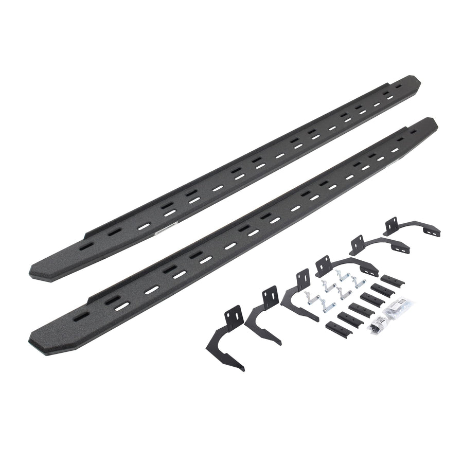 Go Rhino RB30 Running Boards Slim & Brackets | Galvanized Steel, Protective Bedliner Coating | 69610687ST | Fits 2010-2024 Dodge RAM 2500/3500 Crew Cab & 2009-2014 Dodge RAM 1500 Crew Cab