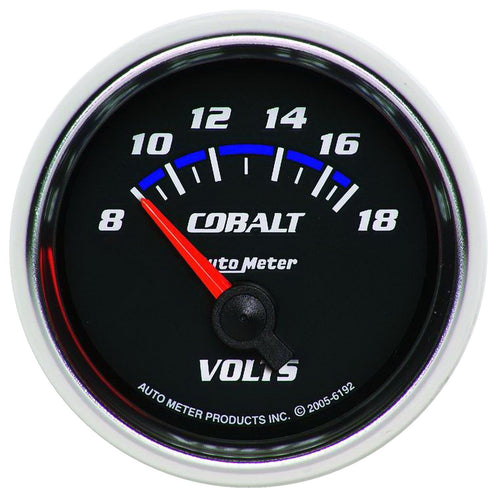 Cobalt Auto Meter 6192 Electric Voltmeter Gauge 2.3125 in.