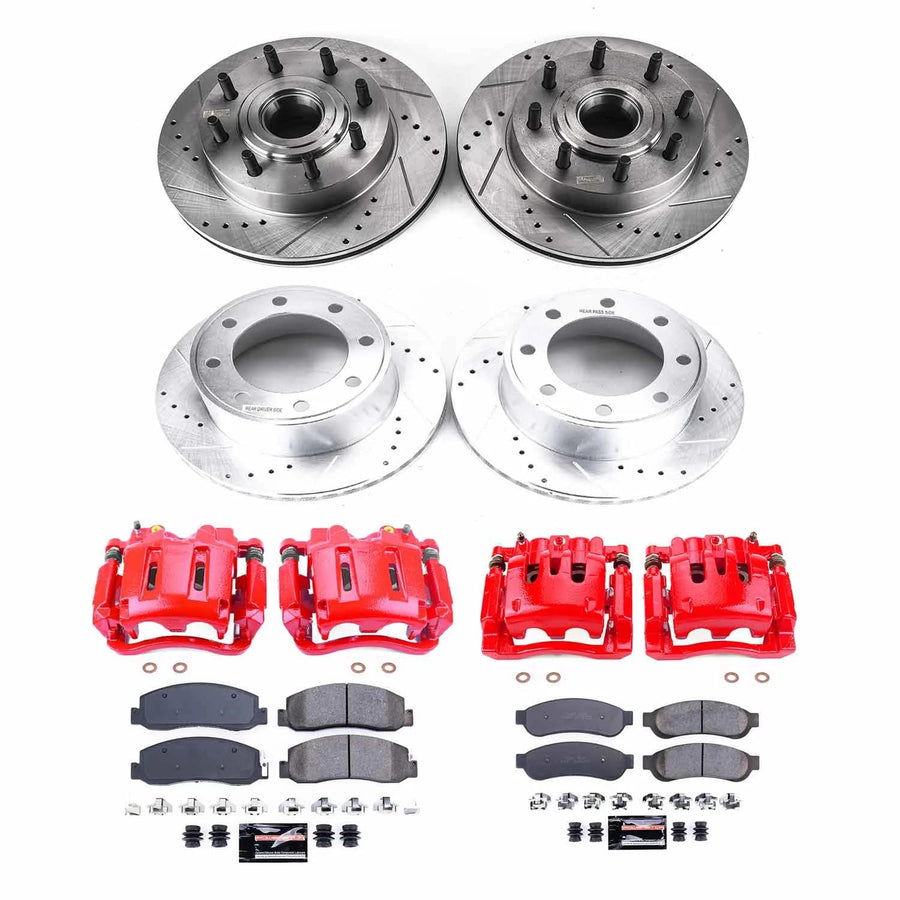 Z23 Evolution Sport Brake Kit Power Stop KC5855 with Calipers For Acura TL 2009-2014 [Model Specific]
