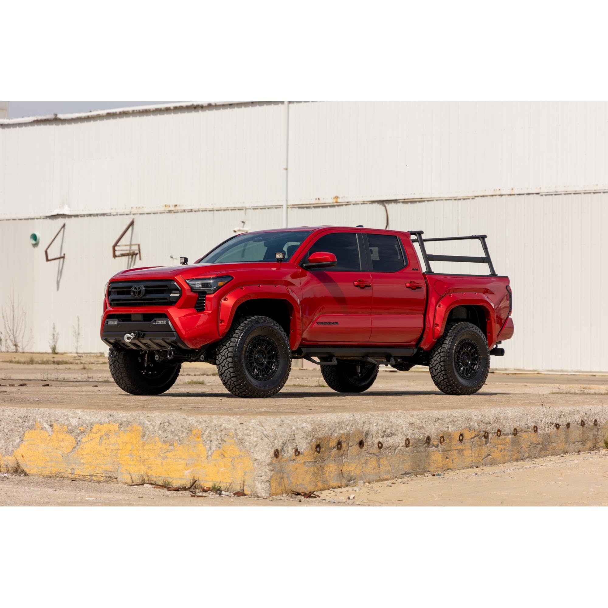 Rough Country Adjustable SR2 Aluminum Steps for Toyota Tacoma 2WD/4WD (2024) - Fits Double Cab