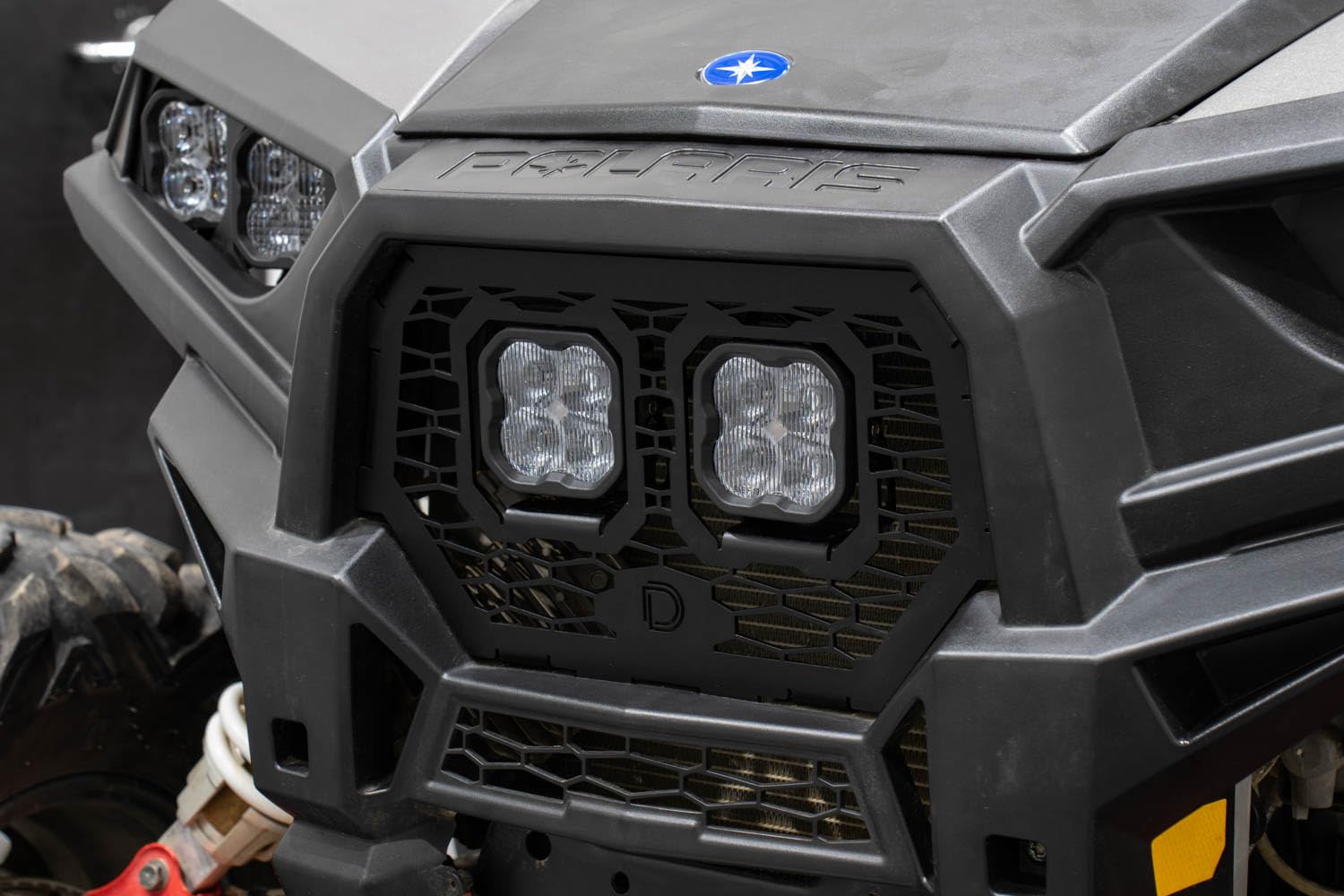 Stage Series Diode Dynamics LED Grille Kit compatible with Polaris RZR XP 2014-2023, Yellow Combo Pro