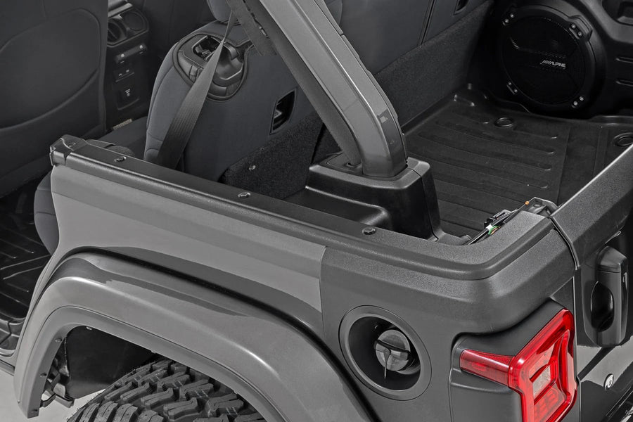 Rough Country Roof Cover Mounting Plate for Jeep Wrangler JL/Unlimited (2018-2026) - UV-Resistant Trail Cladding, High-Density Thermoplastic, Easy Install