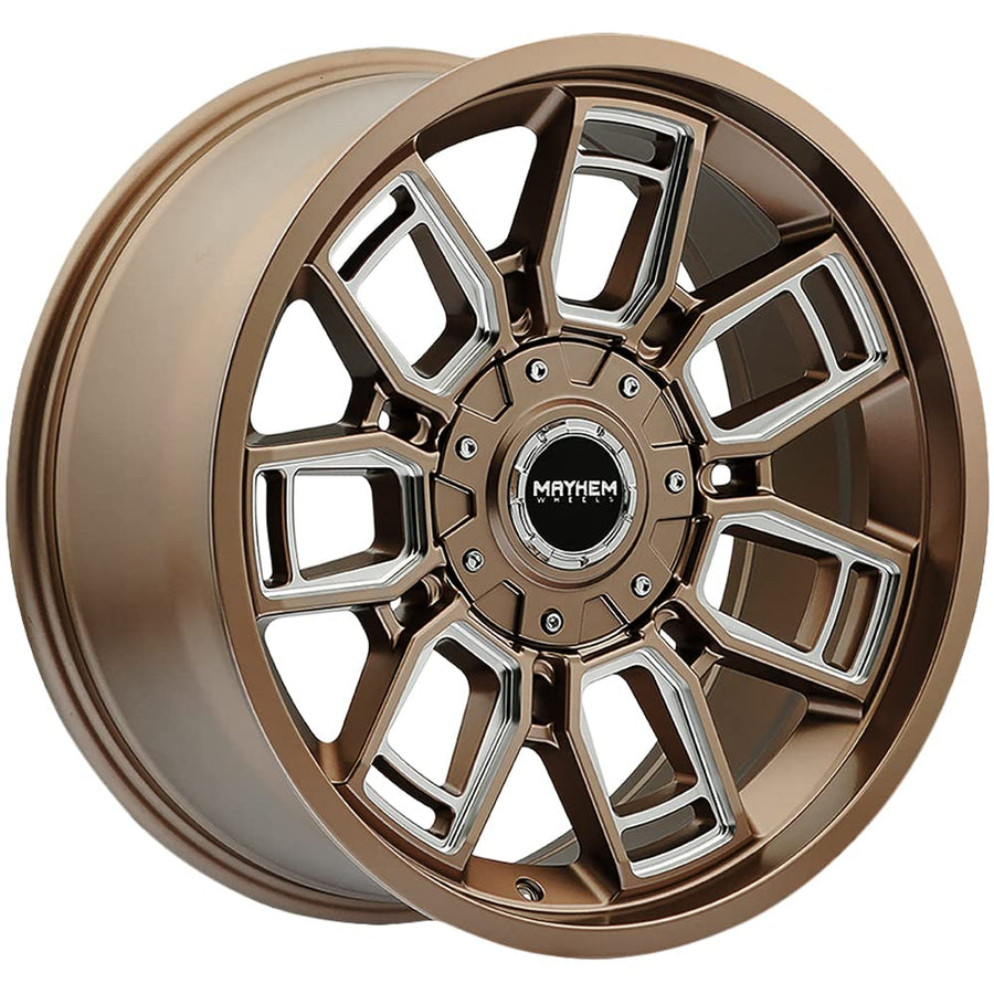 Ordinance Mayhem 8118 Black Wheel with Matte Bronze/Milled (20 x 9. inches /5 x 127 mm, 0 mm Offset)