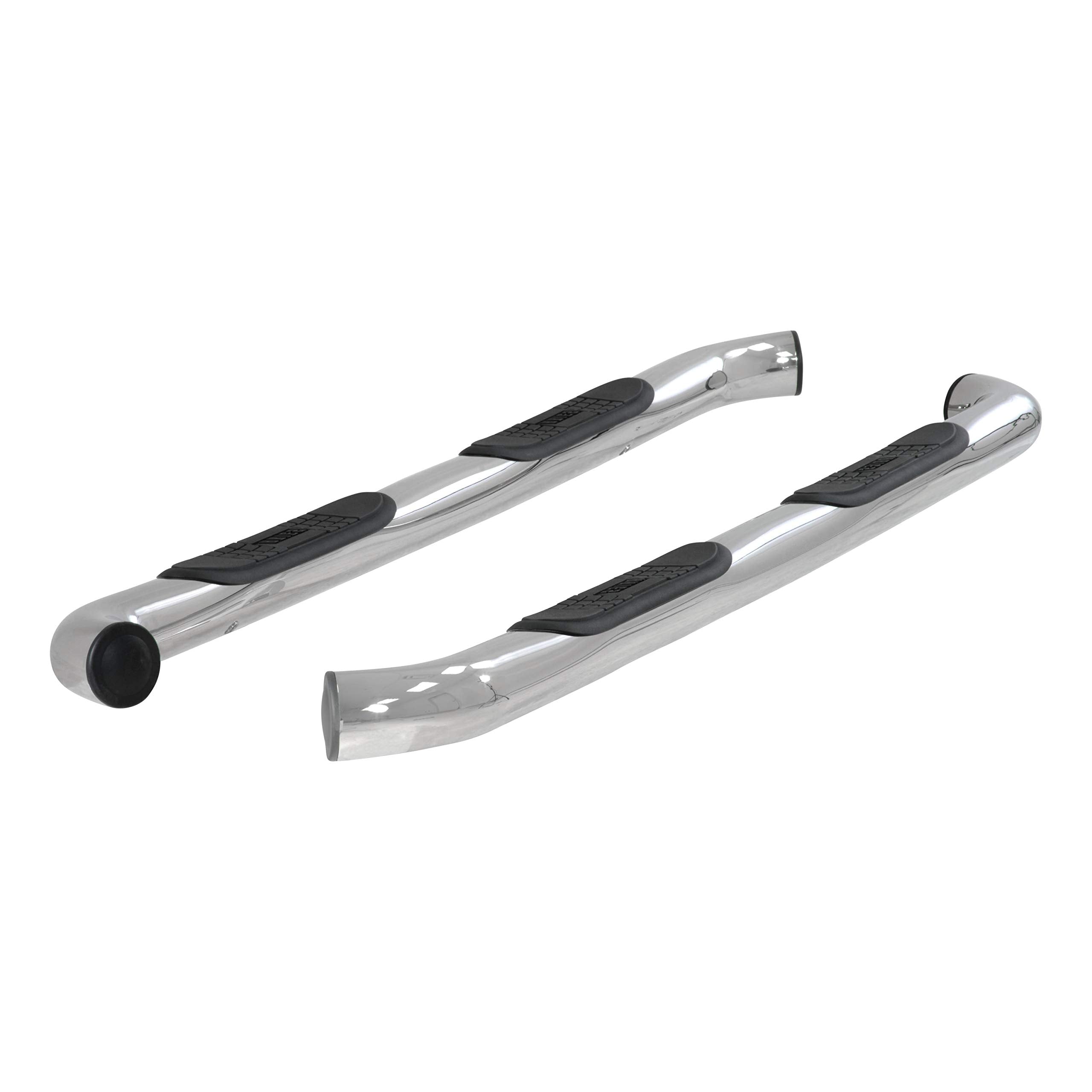 3-Inch Round ARIES Polished Stainless Steel Nerf Bars, No-Drill, Fits Select Ford F-150