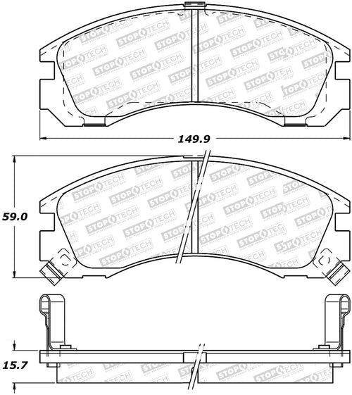 Sport Brake Pads StopTech 309.05301 with Shims and Hardware