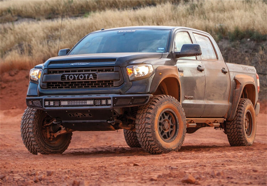 Front Bumper N-Fab for Toyota Tundra | 40" Multi-Mount System, Aluminum Skid Plate, Textured Black | T141MRDS-TX | Fits 2014-2021 Toyota Tundra