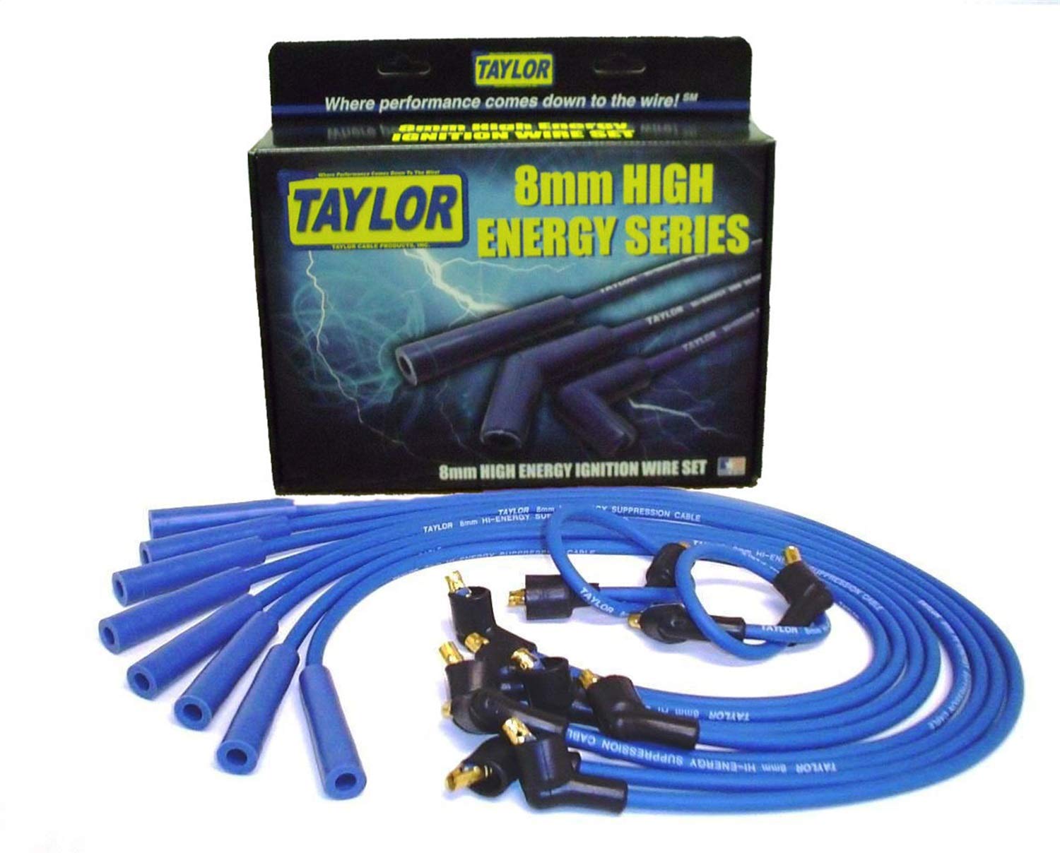 High Energy Taylor Cable 64651 custom 8 cyl blue