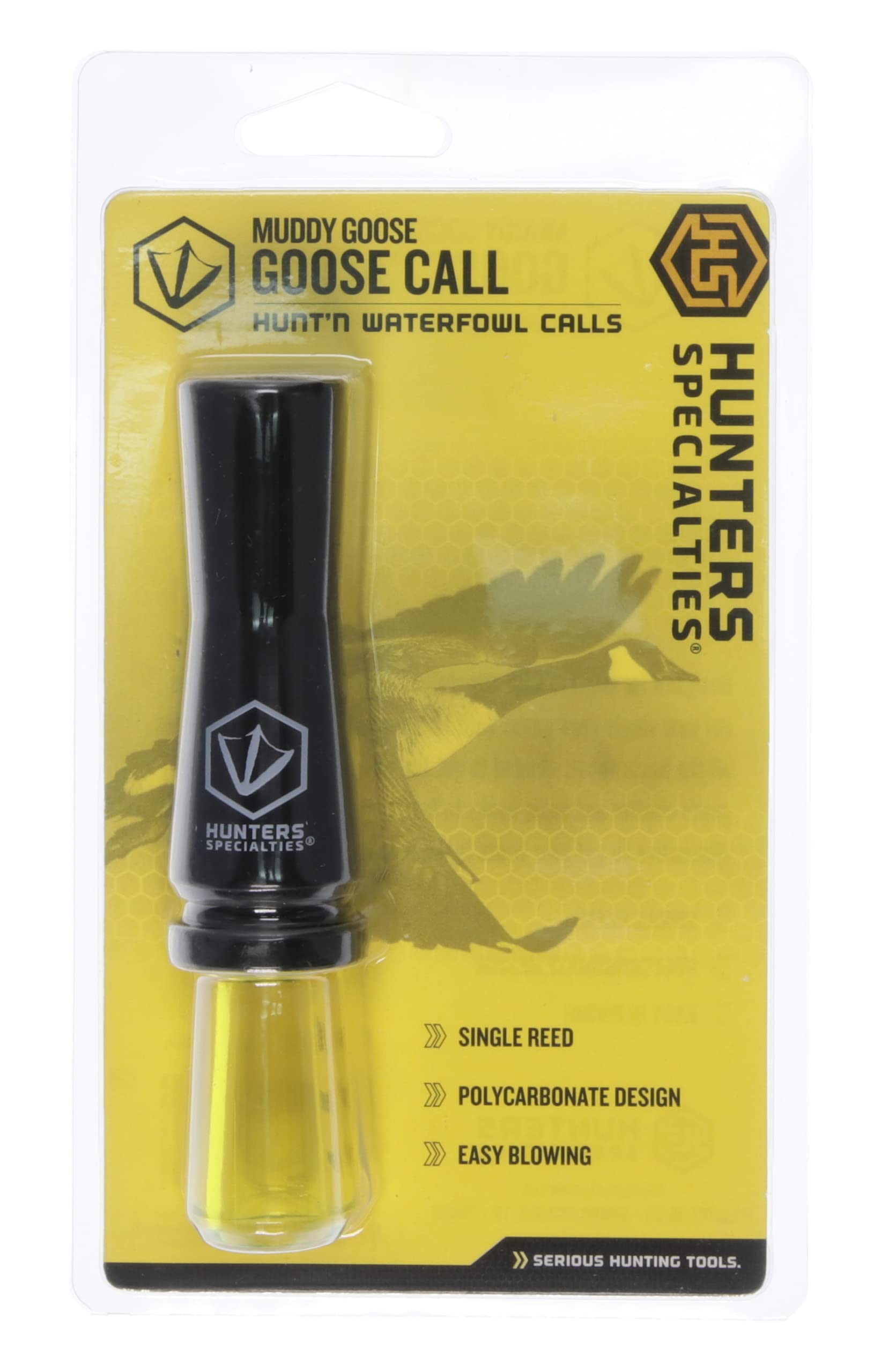 Muddy Goose Call - Hunters Specialties Easy Blowing Polycarbonate Design Waterfowl Game Call