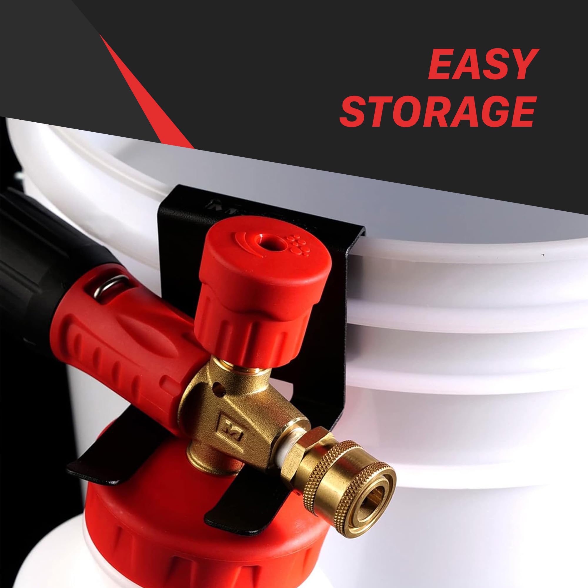 Maxshine Foam Cannon Universal Bucket Mount | Durable Holder for Hanging Foam Cannons | Professional Car Detailing Accessory for Garage Storage & Mobile Detailing Supplies Setup