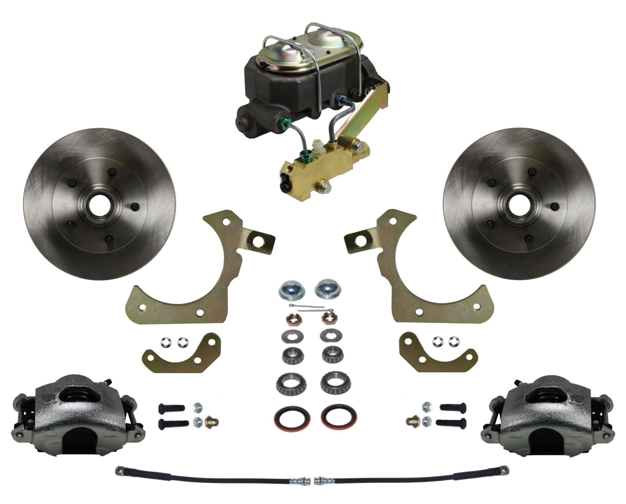 Brakes Leed Manual Front Disc Brake Conversion Kit With Disc Drum Valve