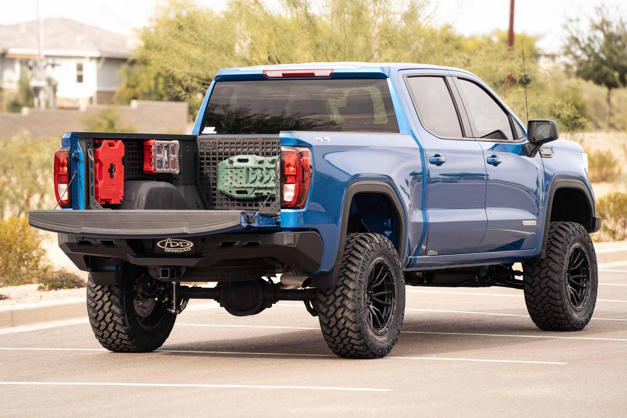 Molle Panels Bed Side for The 2019-2024 Chevy Silverado 1500/GMC Sierra 1500 | Molle Pattern Offers Diverse Mounting Solutions | Made in The USA | Addictive Desert Designs (Driver Side Full Kit)