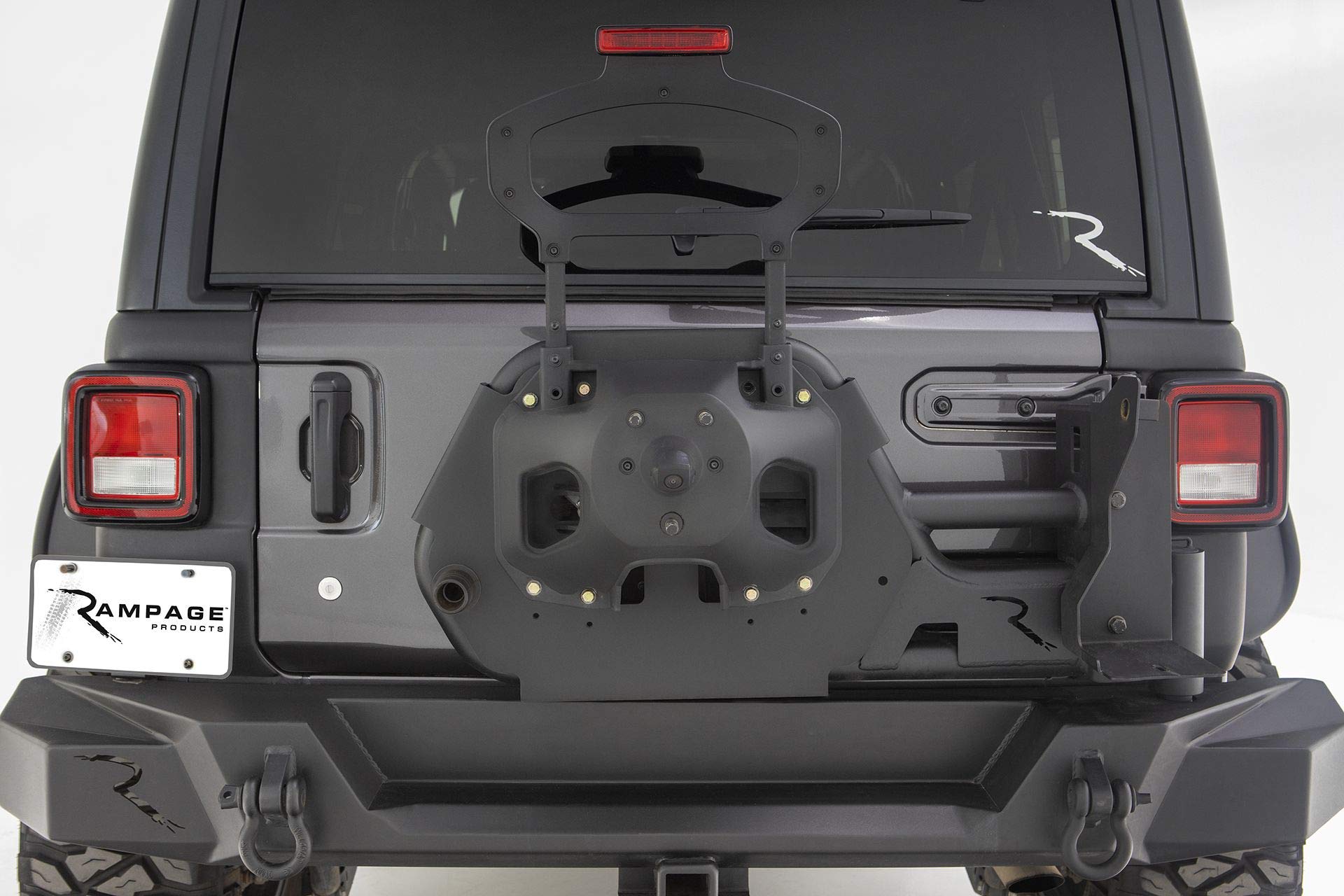 TrailGuard RAMPAGE PRODUCTS Rear Tire Carrier for Jeep Wrangler JL | Black, Steel | 9950917 | Fits 2018-2025 Jeep Wrangler JL