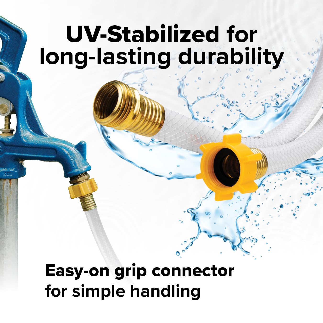 Camco 50-Ft TastePURE Water Hose - RV Drinking Water Hose Contains No Lead, No BPA & No Phthalate - Features Reinforced Design & Crafted of PVC - 1/2” Inside Diameter, Made in the USA (22753)