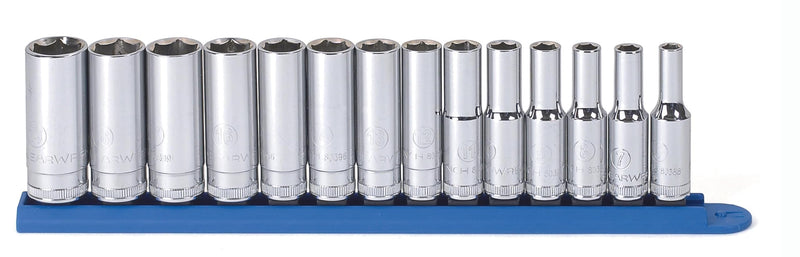 14 Piece GEARWRENCH 3/8" Drive 6 Pt. Deep Socket Set, Metric - 80554