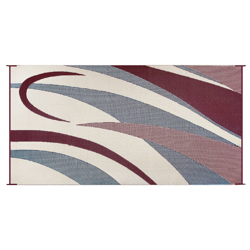 Camping Stylish GB5 Burgundy/Black 8' x 16' Graphic Mat