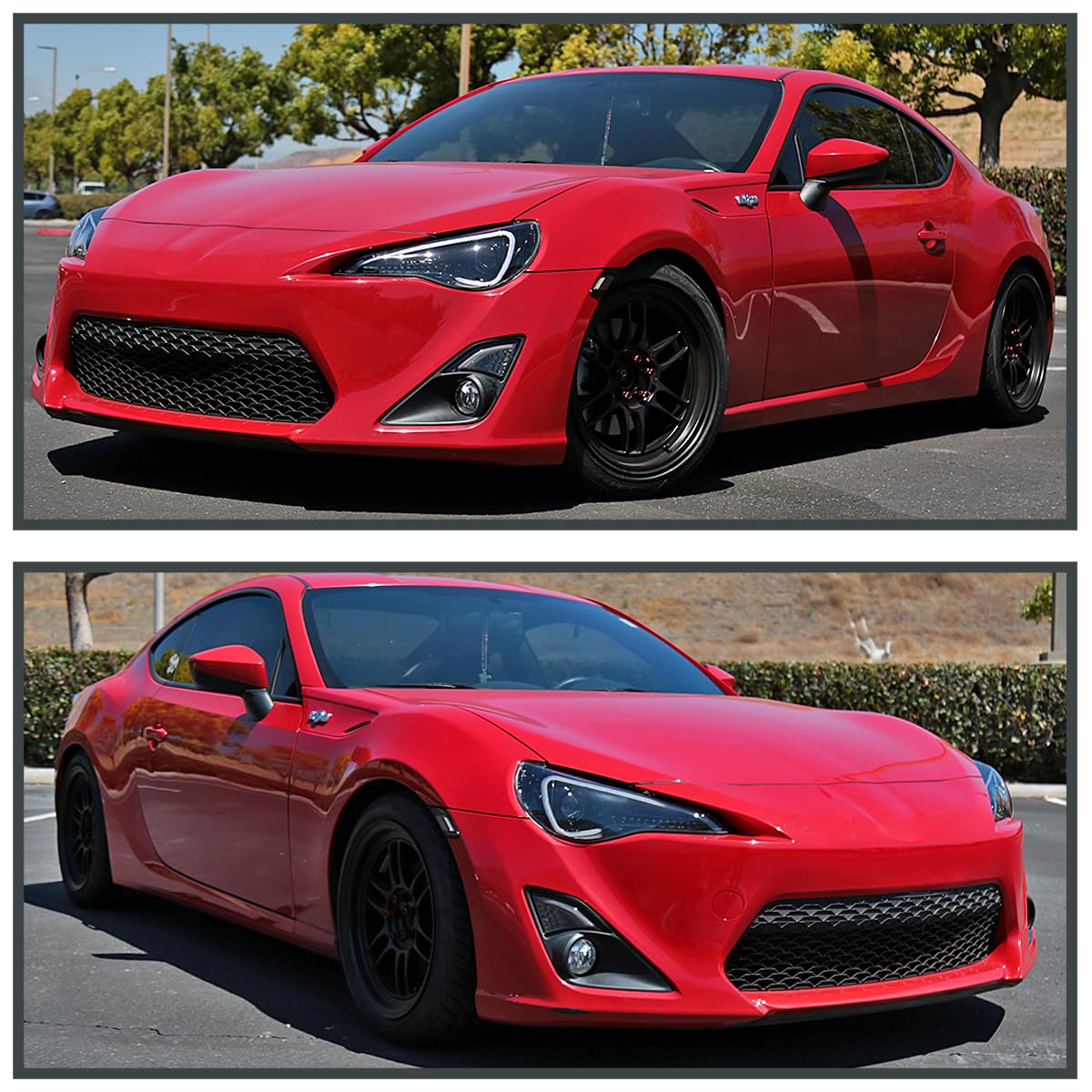 Jet Black SPEC-D TUNING Projector Headlights w/LED Signal Bar Compatible with 2013-16 Scion FR-S with Factory Halogen Headlight Models