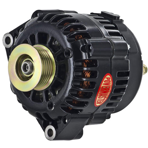Alt GM AD230 Powermaster Black 165A 6 grv Pulley 1-Wire or OE Hookup