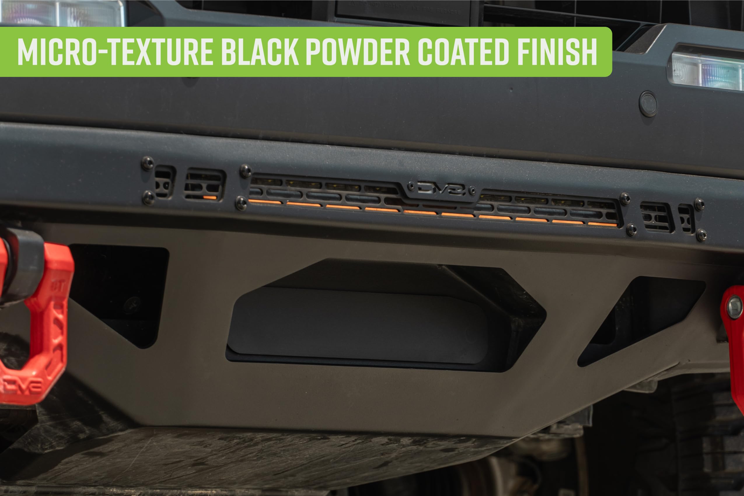 Winch Fairlead Cover Plate DV8 Offroad | Covers Fairlead Hole when Not Using a Winch | Compatible w/ DV8 Bumpers or Bumpers w/Hawse Style Fairlead Mounts | Steel Design | Black Powder Coated Finish