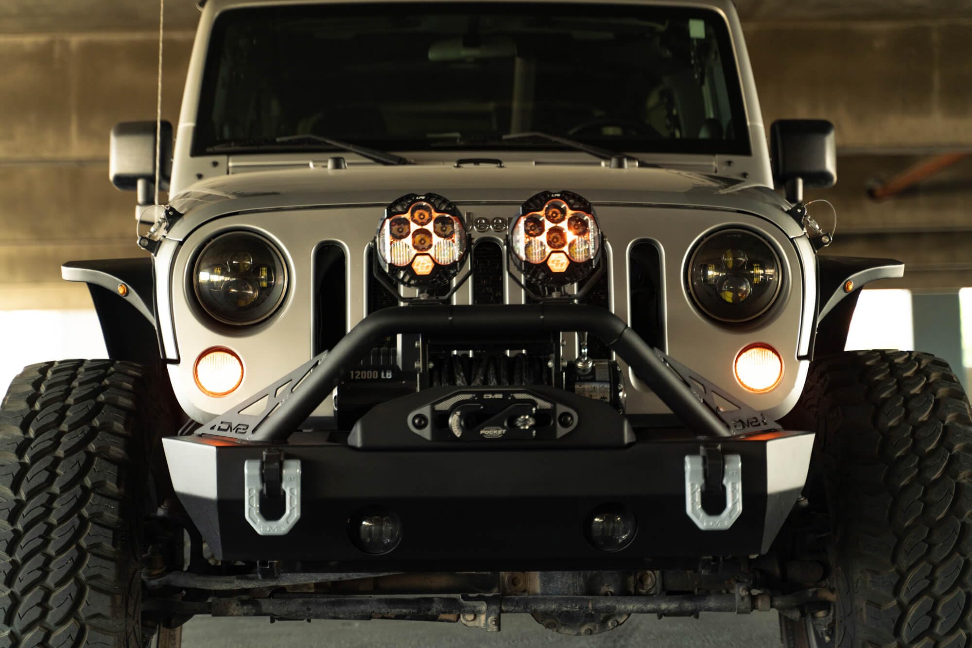 Slim Fender Flares DV8 Offroad for The 2007-2018 Jeep Wrangler JK | Plug and Play Amber Marker Light | Bolt-On Installation with Optional Cutting | Bolt-On Installation with Optional Cutting