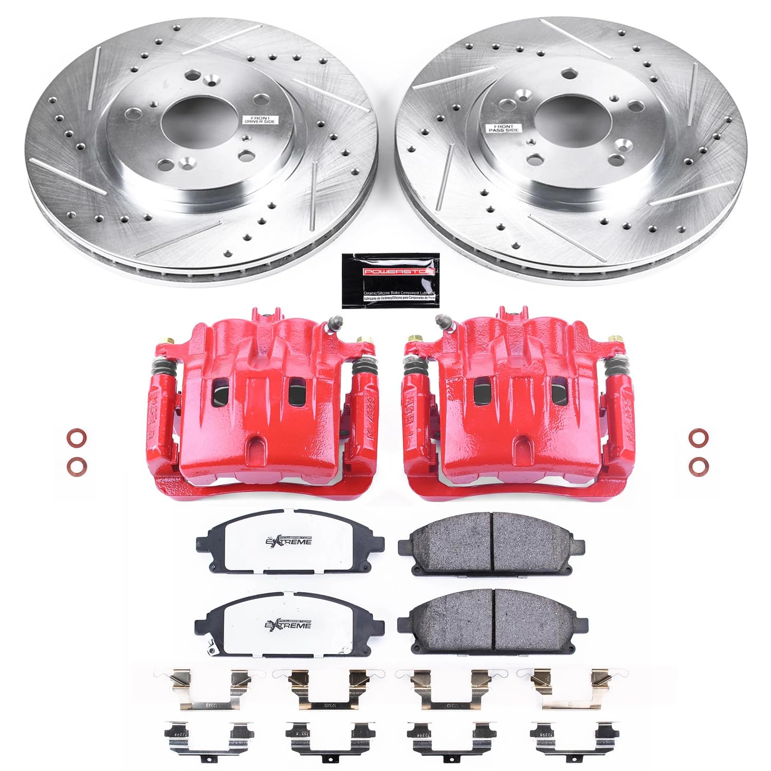 Power Stop Front Z36 KC2290-36 Brake Kit with Powder Coated Calipers For Acura MDX 2003-2006 [Model Specific]