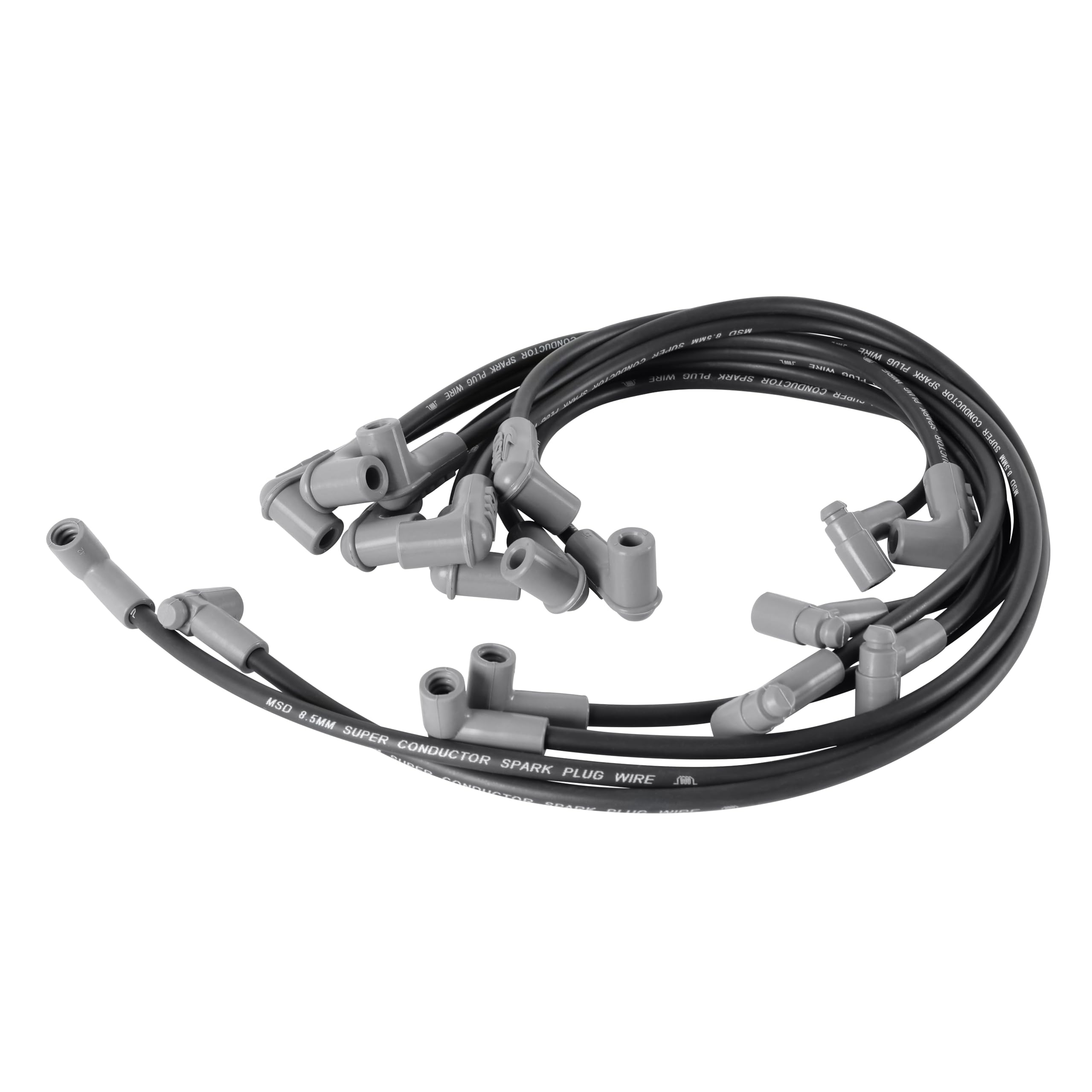 Black MSD 31243 Super Conductor Spark Plug Wire Set