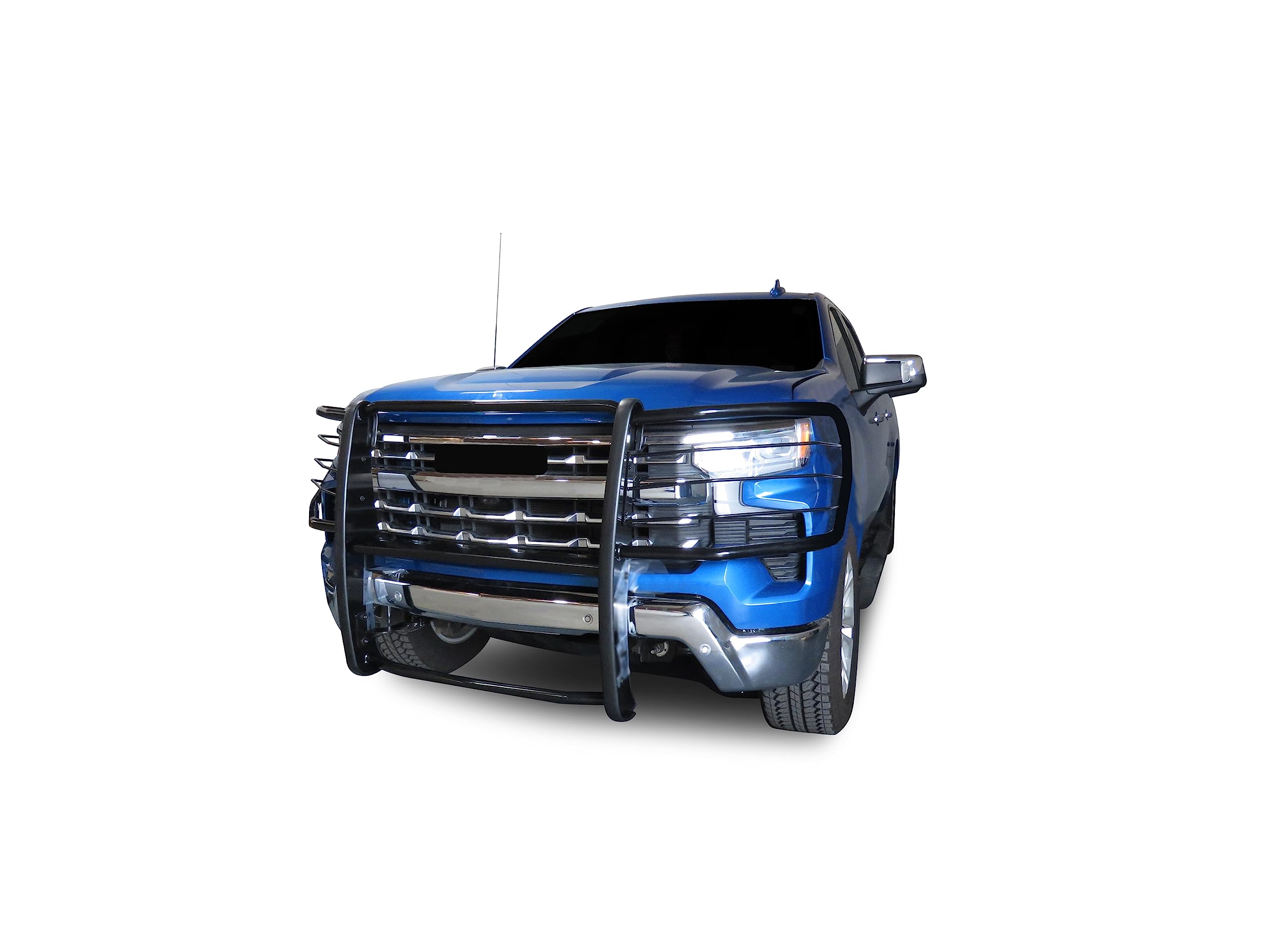 Bumper Guard Modular Black Black Horse Grille Compatible with 2022-2024 Silverado 1500(Excl. 2022 1500 LTD and 22-24 models with super cruise system)-17GT22MA