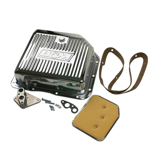 Extra Depth B&M 30289 Chrome Steel Transmission Pan