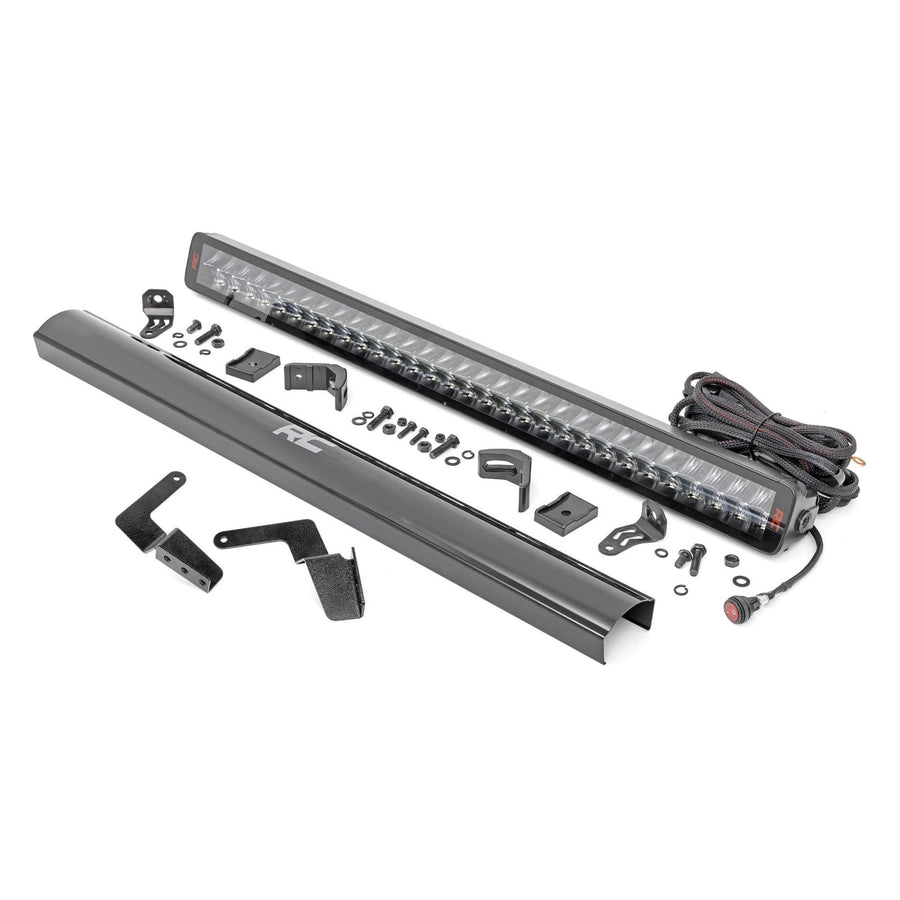 30" Rough Country LED Light Bar Kit for Toyota FJ Cruiser (2007-2014) - Bumper Mount, 165W Spectrum Series, 14,850 Lumens, Combo Spot & Flood Beam