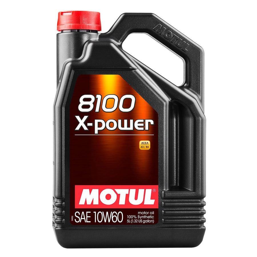 8100 X-Power Motul 10W-60 Full Synthetic | Ester-Based Formula for Turbocharged & High-Performance Engines | LSPI Protection, Extreme Heat Resistance, Cold Start Lubrication, Daily & Track Use | 5L