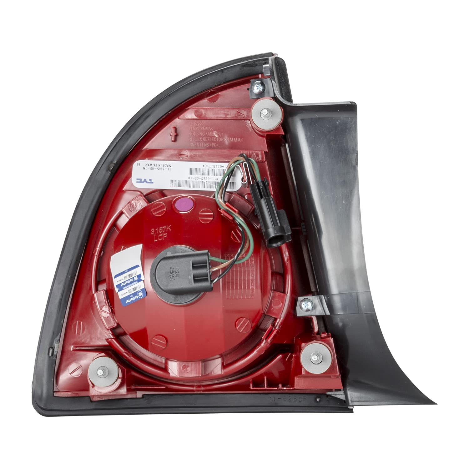 Right TYC Tail Light Assembly Compatible with 2008-2012 Chevrolet Malibu