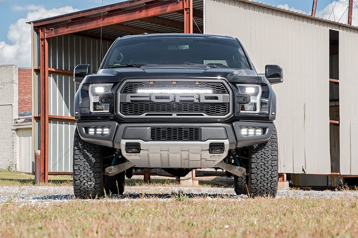 30" Rough Country Black Series DRL LED Grille Kit for 17-20 Raptor - 70701BLDRL