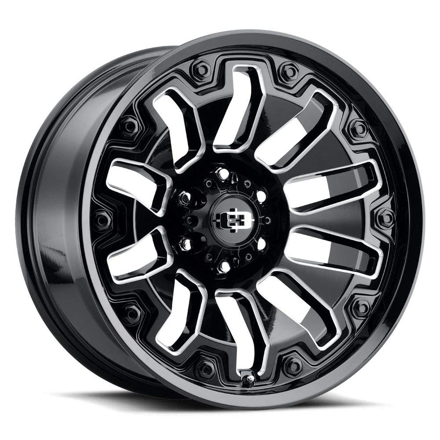 18x9 Vision Armor 362 Black/Milled Wheel Rim 18" Inch +12mm 5x4.5"
