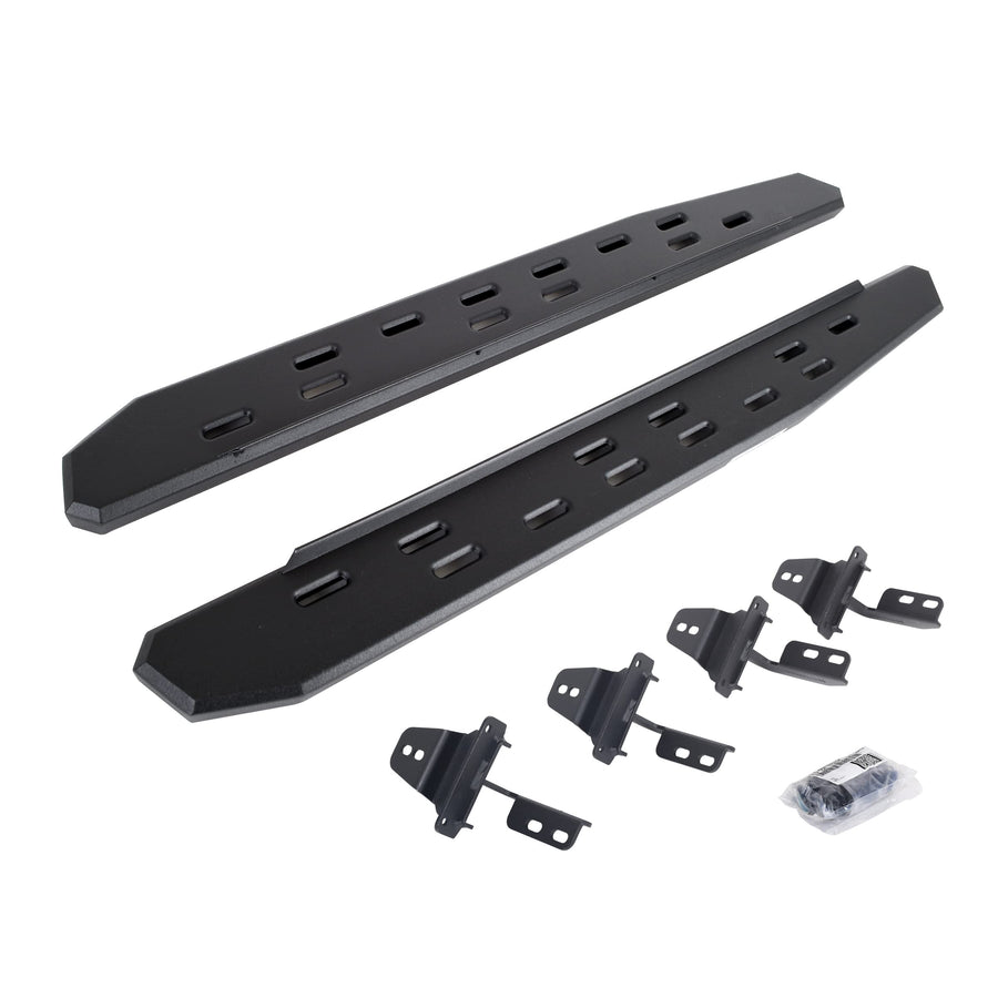 Go Rhino RB30 Running Boards Slim & Brackets | Galvanized Steel, Textured Black | 69692648SPC | Fits 2007-2018 Jeep Wrangler JK, 2-Door