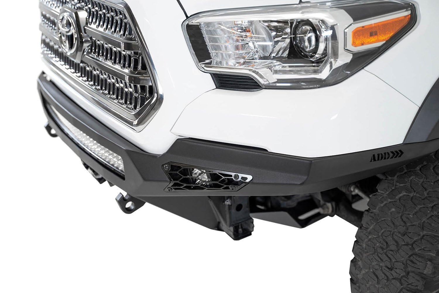 Toyota Tacoma Front Replacement Bumper fits Addictive Desert Designs F681202200103, Black