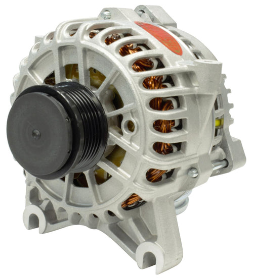 Alt Powermaster Ford 6G Natural 200A 6 grv Clutch Pulley Large Frame V MTG PCM Controlled LI-SIG-A VR