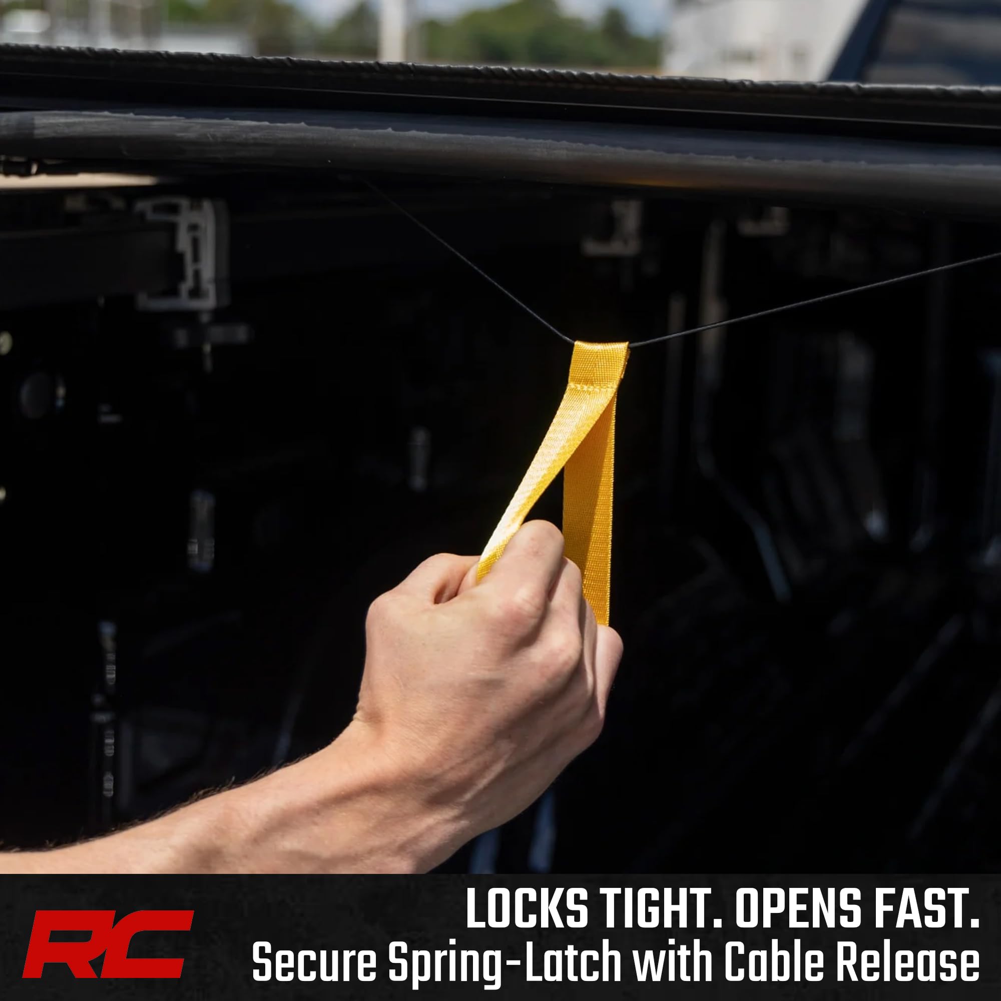 Rough Country Soft Roll-Up Truck Bed Cover for GMC Sierra 1500 & Chevy Silverado 1500 (2019–2026) – 6'7" Standard Bed Tonneau Cover