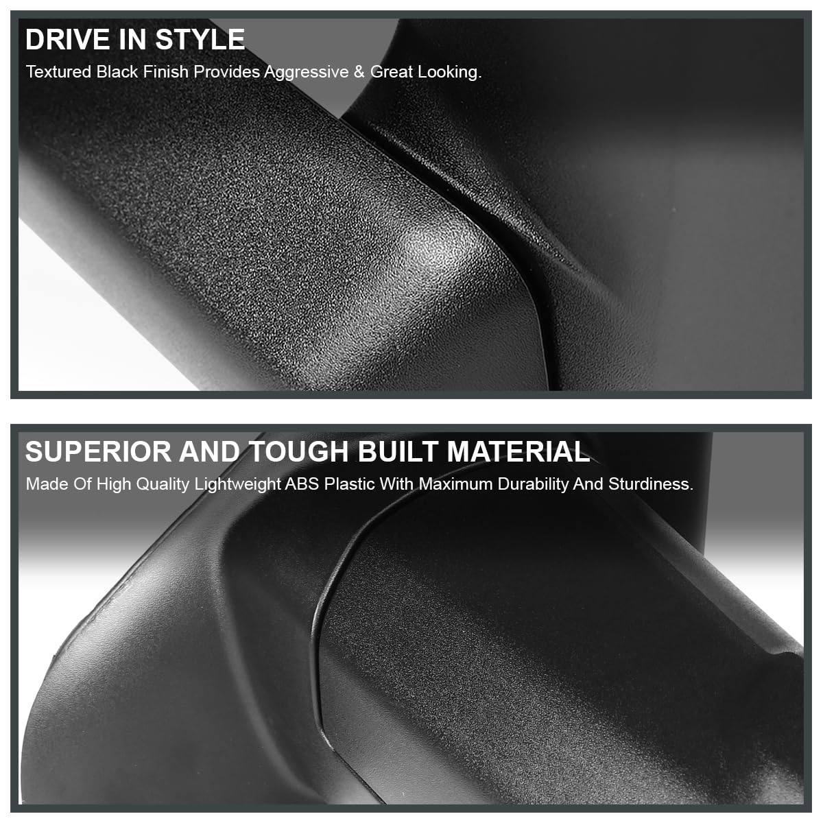 Power Heated Tow Mirrors Spec-D Tuning (2009 Look) Black w/Turn Signal Lights Compatible with 2002-2008 Dodge Ram 1500, 2003-2009 Ram 2500 3500 Left + Right Pair