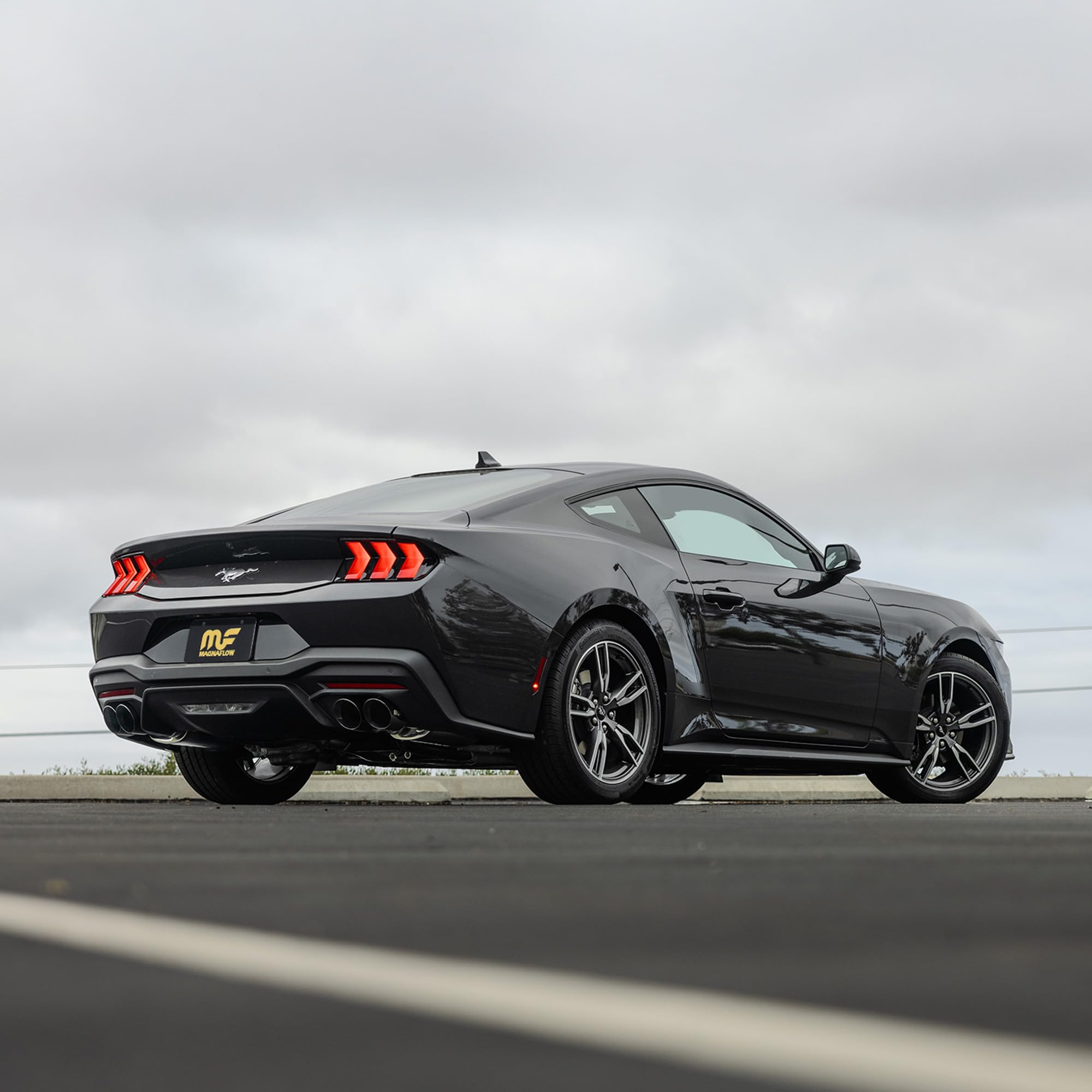 Performance Exhaust System MagnaFlow 19640: Cat-Back, Competition Series, For 2024-2025 Ford Mustang EcoBoost 2.3L, Quad Split Rear Exit