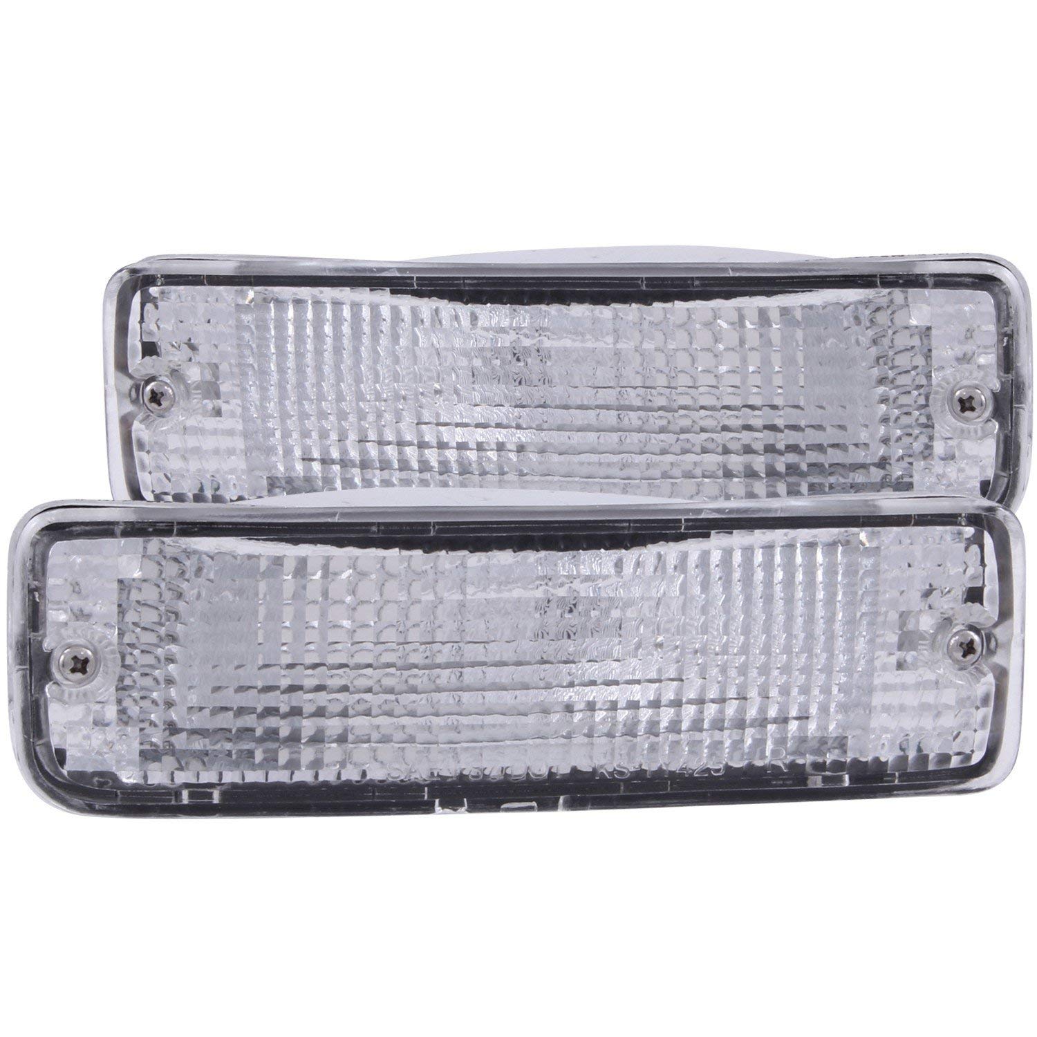 Chrome Clear Lens ANZO Euro Parking Lights Compatible with 1989-1995 Toyota Pickup 511019