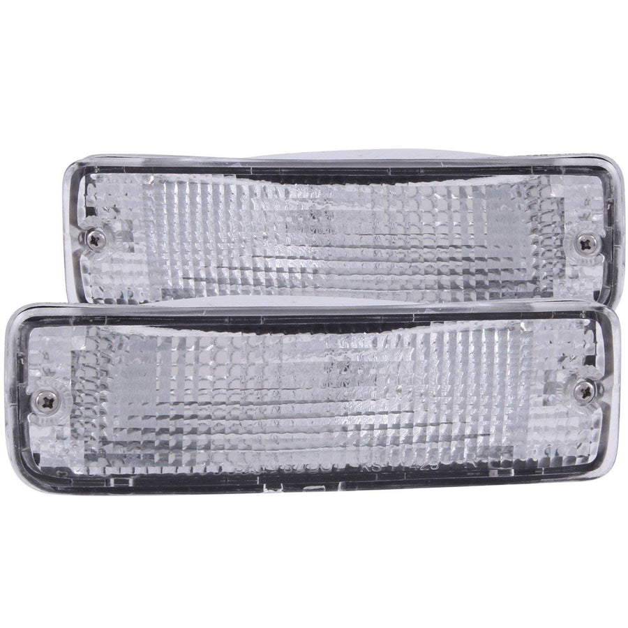 Chrome Clear Lens ANZO Euro Parking Lights Compatible with 1989-1995 Toyota Pickup 511019