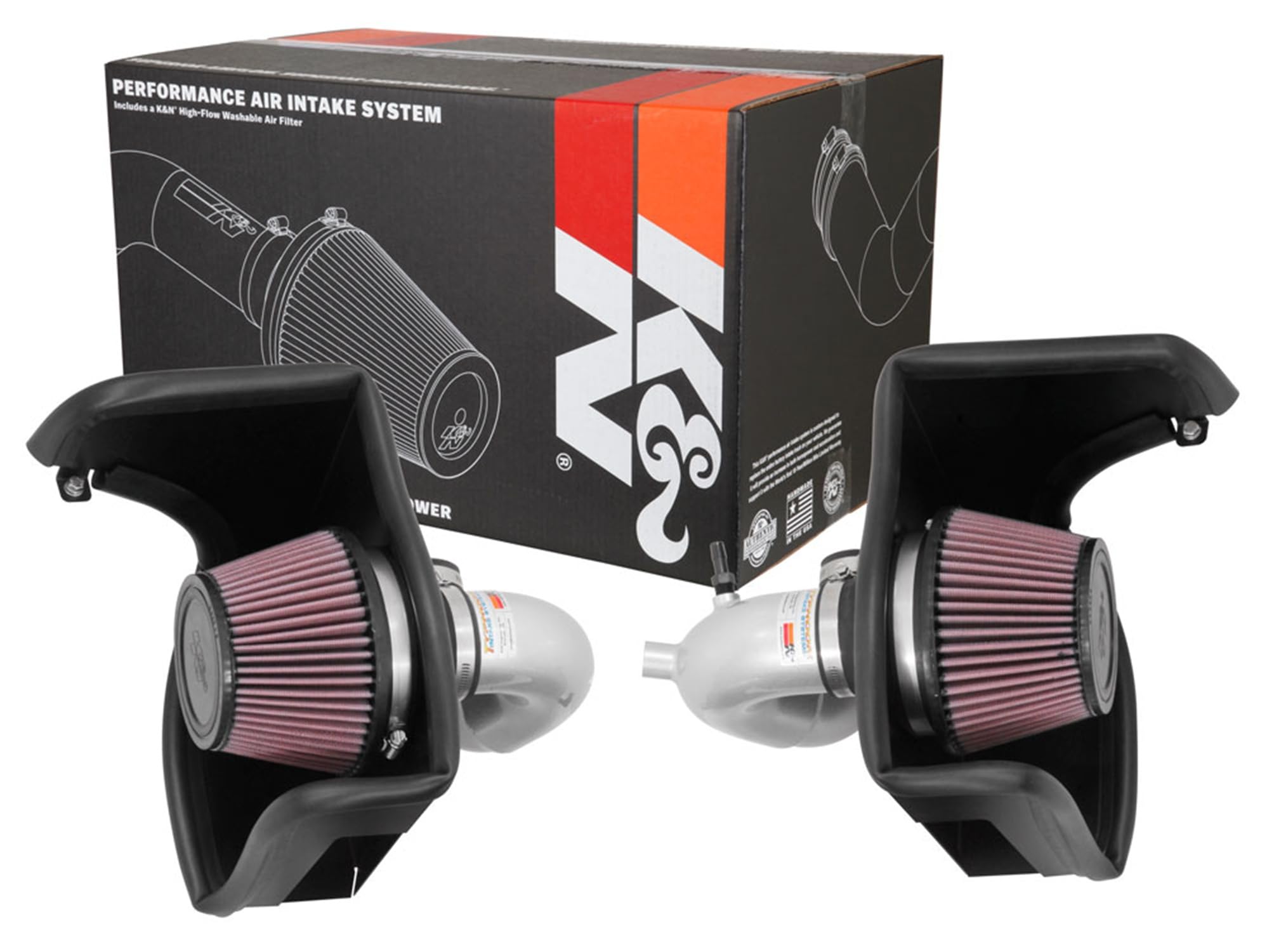 Cold Air Intake System K&N: High-Flow Air Filter, Increase Performance & Acceleration: Compatible with 2018-2025 Genesis/Kia G70, Stinger, 69-5318TS